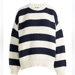 Like new! Frame white and blue stripes sweater!size M